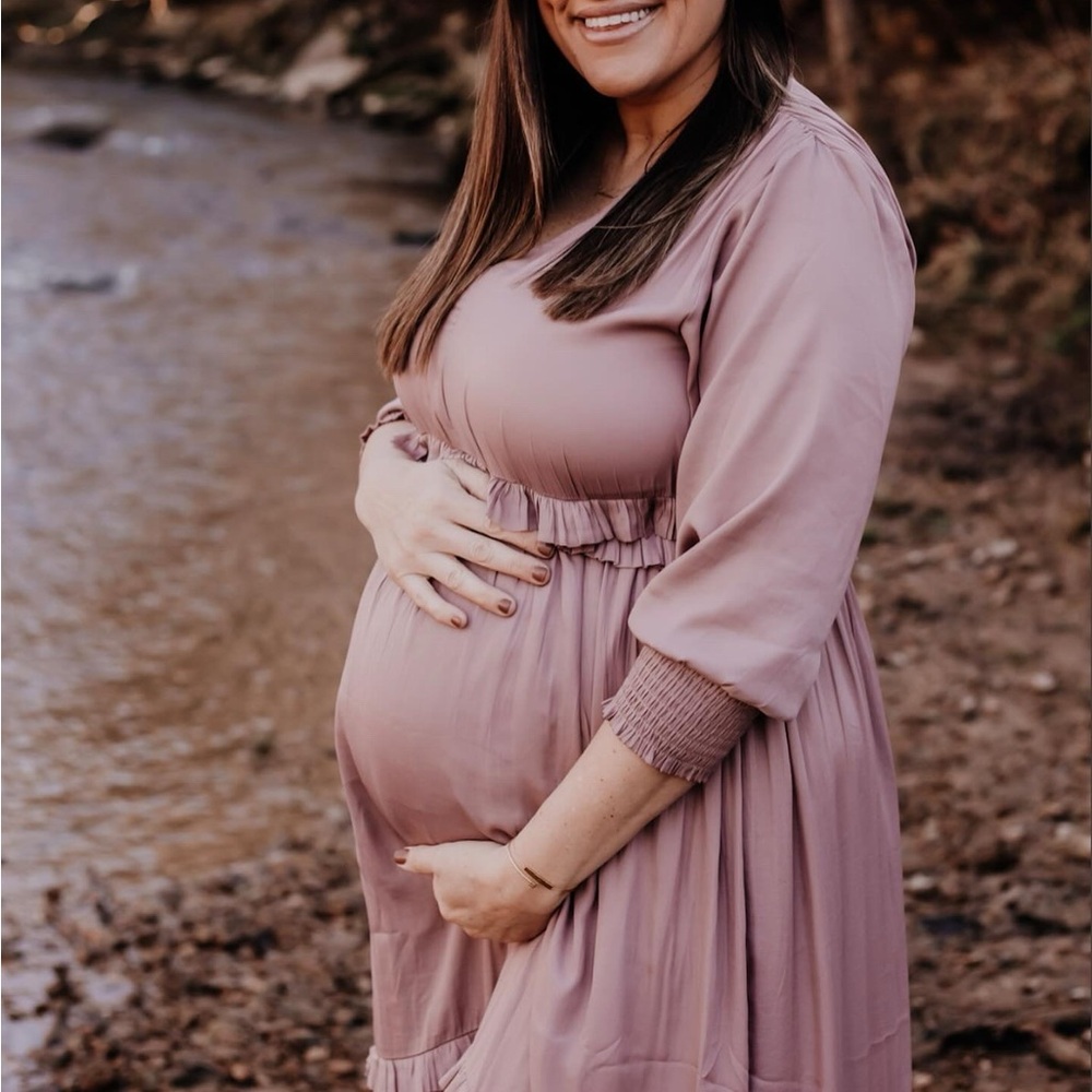 Dusty Rose Midi Dress